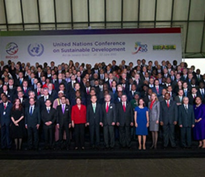 Date: 06/20/2012 Location: Rio de Janeiro, Brazil Description: Presidents and dignitaries pose for the group photo at the United Nations Conference on Sustainable Development, or Rio+20, in Rio de Janeiro, Brazil, Wednesday, June 20, 2012. The Earth summit runs through June 22. © AP Photo/Victor R. Caivano