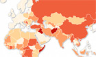 Refugee interactive map of the world