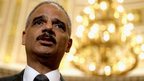 US Attorney General Eric Holder in Washington DC 19 June 2012