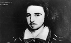 Staged exit? … the only known portrait of Christopher Marlowe, from 1585.