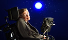 Stephen Hawking portrait in wheelchair