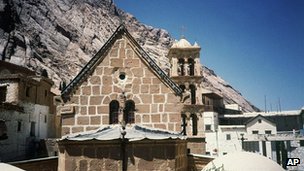 File photo showing monastery highest mountain in Egypt