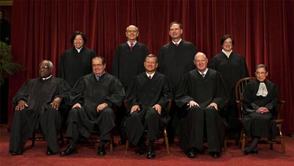 Supreme Court Justices - arguments about the constitutionality of the health care law and Medicaid expansion. 