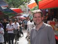 Ken at a street market in Xi’an, China while volunteering in 2009.