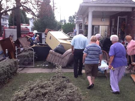 Rep. Barletta tours flood-damaged homes in Duryea, Luzerne County, Saturday.