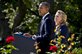 President Barack Obama delivers a statement regarding the attack on the U.S. consulate in Benghazi, Libya, as Secretary of State Hillary Rodham Clinton looks on at the White House, Sept. 12, 2012. White House photo by Chuck Kennedy