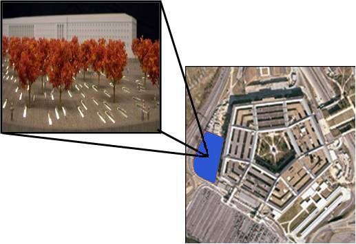 Pentagon Memorial location map