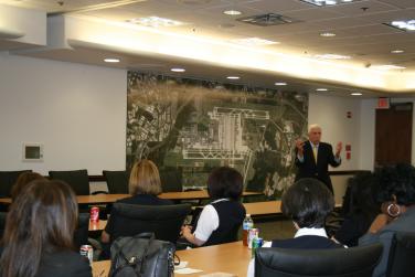 Meeting with United Airlines staff at Dulles Airport