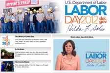 DOL's Labor Day pages are full of timely information, interesting interviews and fun facts about Labor Day. Click on the image to visit the Labor Day pages.