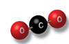 Carbon dioxide molecule model