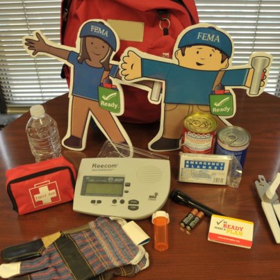 Photo: Flat Stanley & Stella want you to stock your family emergency kit like theirs as part of National Preparedness Month. They've got important items like canned food, a can opener, weather radio, first aid kit, extra prescription medications, and of course...their flashlights!

More tips on building your kit at www.Ready.gov.