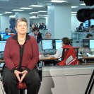 Photo: Washington, D.C., August 28, 2012 --  Department of Homeland Security Secretary Janet Napolitano does a live interview with media in regards to Hurricane Isaac.