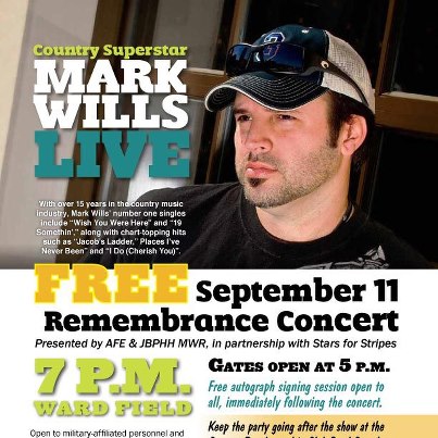 Photo: Armed Forces Entertainment is proud to have country artist Mark Wills heading to Hawaii next week for performances. More info on the flyer!