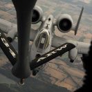 Photo: An A-10 Thunderbolt II close air support aircraft decelerates as it prepares for an aerial refueling with a KC-135 Stratotanker over Whiteman Air Force Base, Mo., Aug. 4, 2012.