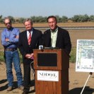 Photo: I was pleased to join with Governor Jack Dalrymple and other state and local officials for a dedication ceremony for the completion of the Northwest Temporary Truck Bypass in Williston.