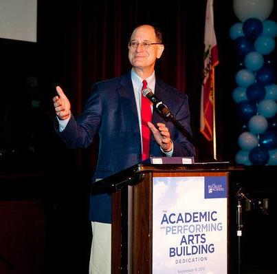 Photo: Helping dedicate a new two-story building at The Buckley School in Sherman Oaks