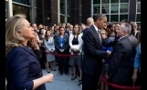 President Obama Greets State Department Employees