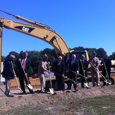 Photo: Today, Senator Cardin and I joined the defense community at Webster Field for the ground breaking ceremony for the Special Communications Engineering Facility. This building will ensure Webster Field has the secure space needed to meet the needs of our defense community.