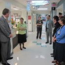 Photo: Robert visited Salem VA Hospital and presented a flag to Franklin County Vietnam Veteran, Herman Chaney