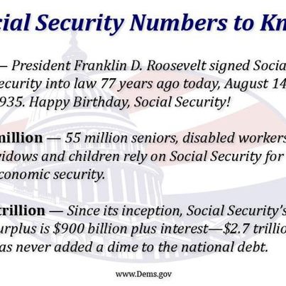 Photo: Today, we're celebrating the creation of Social Security 77 years ago. Here are a few facts and numbers to know: