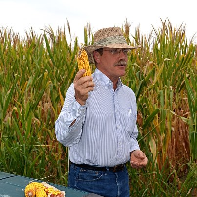 Photo: Agriculture Tour stop at Mark Larson Farms. Mark Larson talking about the drought and how it was affecting him and how much yield he was getting per acre.