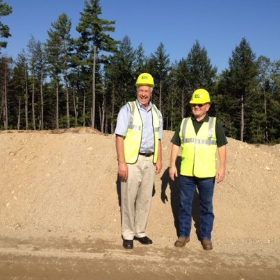 Photo: Day 4 of the “Make it in Maine” Manufacturing Tour starts at E.C.I Materials in Oxford, ME.  E.C.I Materials provides businesses and individuals with gravel, loam, stone and aggregate materials.  I enjoyed the opportunity to chat with David Everett as we toured their facility and gravel pit.