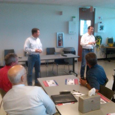 Photo: Chairman Sam Graves with Congressman Jeff Landry meeting with small business owners at this morning's forum in Broussard, LA