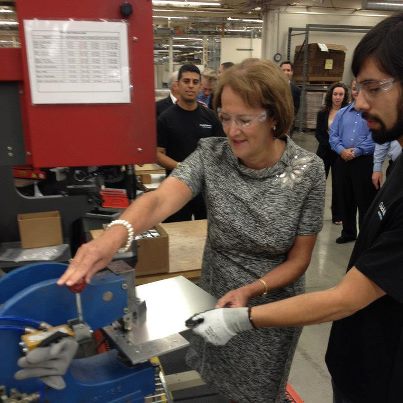 Photo: SBA Administrator Karen Mills tours Quick Mount PV, a California small business manufacturer that recently purchased its new headquarters and manufacturing facility in Walnut Creek with the help of an SBA-backed loan.  Here's more information about SBA loan programs: http://owl.li/dDN2K