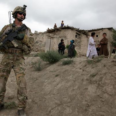 Photo: Local villagers gather to watch a patrol of U.S. Army Paratroopers in 3rd Platoon, Able Company, 3rd Battalion (Airborne), 509th Infantry Regiment pass during a patrol in Sarengor Valley, Paktya Province, Afghanistan Augu. 23, 2012. 3rd Platoon was searching the area for possible enemy activity. (U.S. Army photo by Sgt. Kimberly Trumbell/Released)