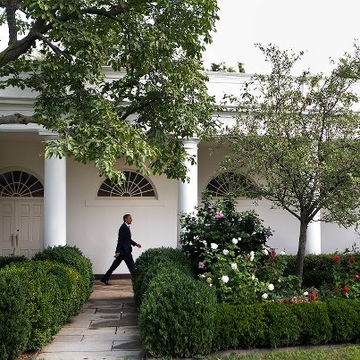 Photo: Photo of the Day: President Obama walks along the Colonnade of the White House en route to the Diplomatic Reception Room to deliver a statement on Tropical Storm Isaac on August 28, 2012. (Official White House Photo by Lawrence Jackson) Check out more photos at http://wh.gov/photos
