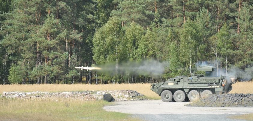 Photo: Soldiers with 4th Squadron, 2nd Cavalry Regiment, fire a TOW missile during a range mission, Aug. 29 at Grafenwoehr training area.