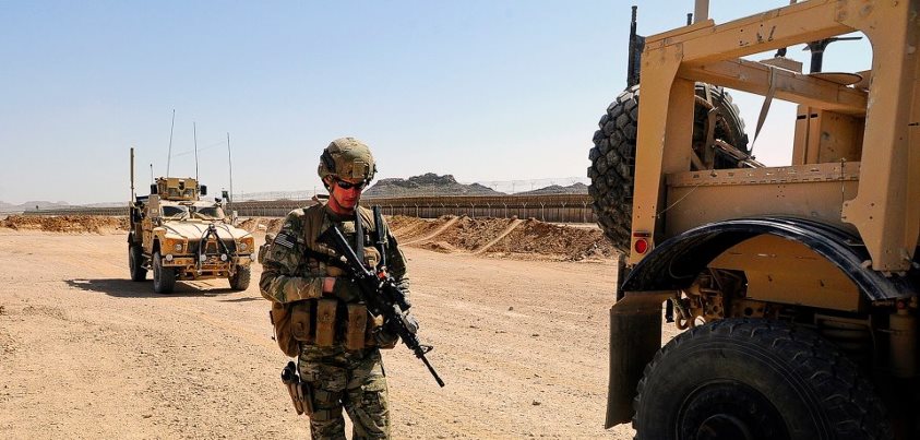 Photo: U.S. Army Staff Sgt. Daniel Nelson, Provincial Reconstruction Team Farah, participates in a training exercise in Afghanistan's Farah province, Sept. 2. U.S. Navy photo by Lt. Benjamin Addison