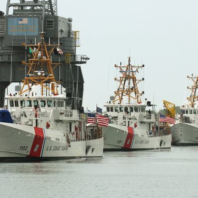 Photo: It's Wednesday. Only thing better than half of the week being over with is this picture of the Coast Guard's three fast response cutters... together for the first time!