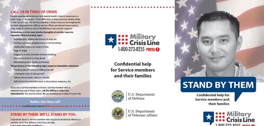 Photo: If you need help, or know someone who does, reach out to the Military Crisis Hotline. Call 800-273-8255 (press 1) for confidential help for service members and their families.