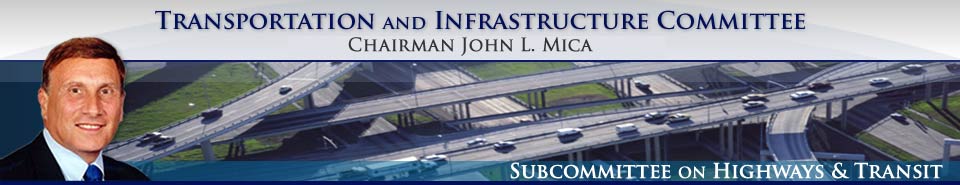 Subcommittee on Aviation, House Transportation and Infrastructure Committee, Republicans, John L. Mica, Ranking Republican