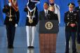 Commander in Chief speaks during dignified transfer ceremony