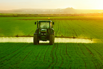 Tractor on field