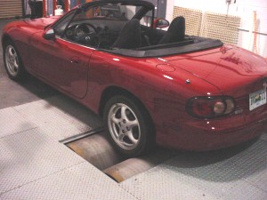 Photo: Car on dynamometer