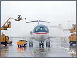 Airplane de-icing