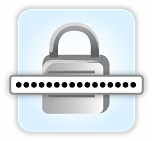 Icon with padlock and password field