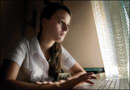 Teen at Computer