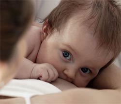 baby breastfeeding