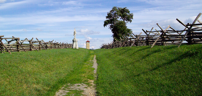 Photo of Bloody Lane, a farm road renamed after the 1862 Battle of Antietam