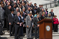 Speaker John Boehner joins members of Congress in a moment of silence at the Congressional 9-11 Remembrance Ceremony. September 11, 2012. (Official Photo by Bryant Avondoglio)

--
This official Speaker of the House photograph is being made available only for publication by news organizations and/or for personal use printing by the subject(s) of the photograph. The photograph may not be manipulated in any way and may not be used in commercial or political materials, advertisements, emails, products, promotions that in any way suggests approval or endorsement of the Speaker of the House or any Member of Congress.
