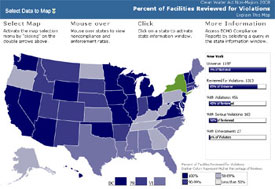 EPA releases 2008 Clean Water Act Annual Noncompliance Report Map for Minor Facilities