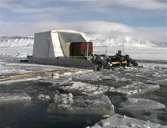 MORICE skimmer being tested in Svea, Norway.