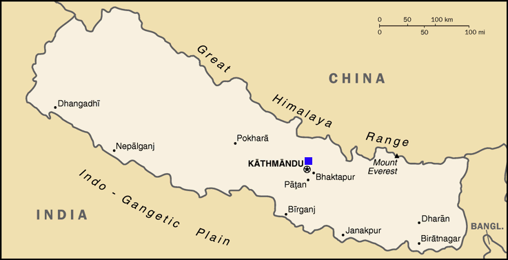 Map of Nepal