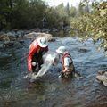 photo of water sampling from boat