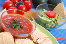 Salsa and guacamole