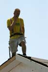 Bay St. Louis, MS - Volunteers help with home construction at a Habitat for Humanity project in Bay St. Louis, MS.  More than 35,000 national service participants contributed more than 1.6 million hours of volunteer service during the first year of hurricane relief and recovery efforts along the Gulf Coast, according to a report released on August 25, 2006 by the Corporation for National and Community Service.